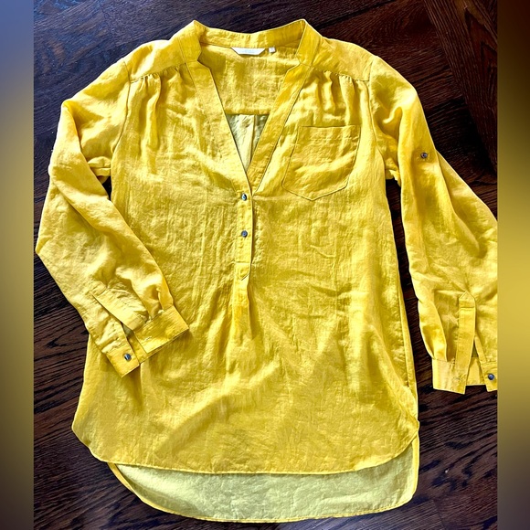 Zoa yellow tunic lightweight woman’s small top - Picture 1 of 7